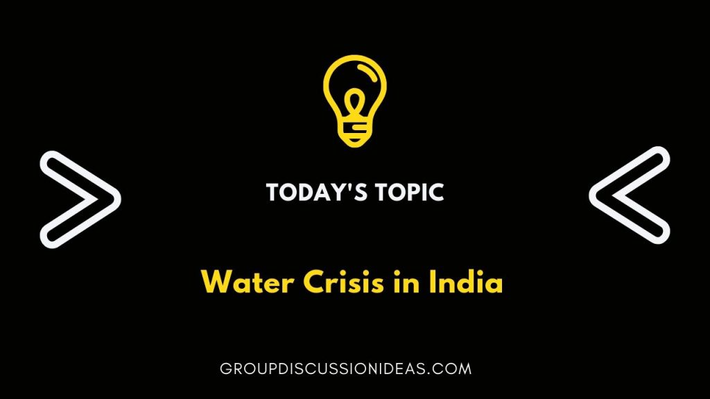 Water crisis in India