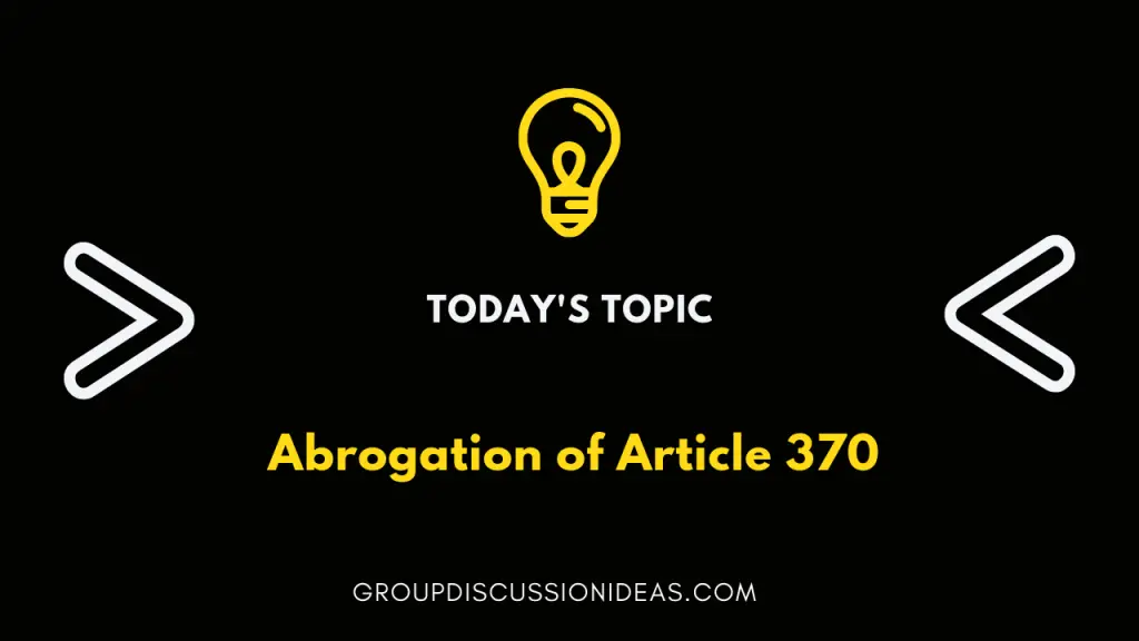 Abrogation of Article 370